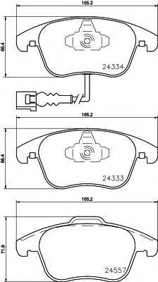 TEXTAR 2433401 Комплект тормозных колодок, дисковый тормоз