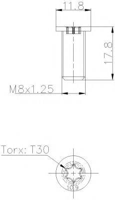 TEXTAR TPM0013 Болт, диск гальмівного механізму