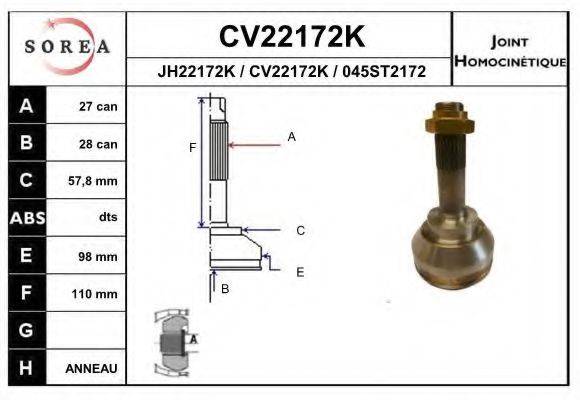 EAI CV22172K Шарнірний комплект, приводний вал