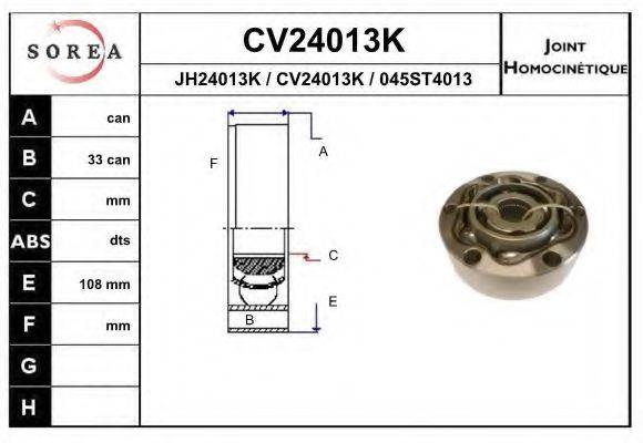 EAI CV24013K Шарнірний комплект, приводний вал