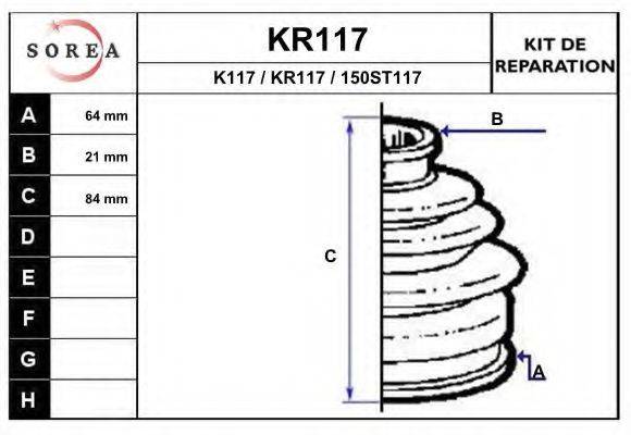 EAI KR117 Комплект пылника, приводной вал