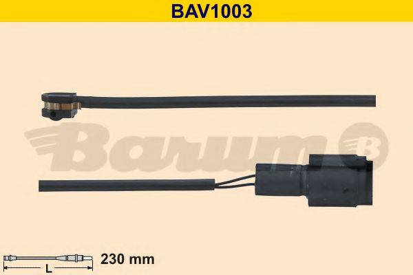 BARUM BAV1003 Сигналізатор, знос гальмівних колодок