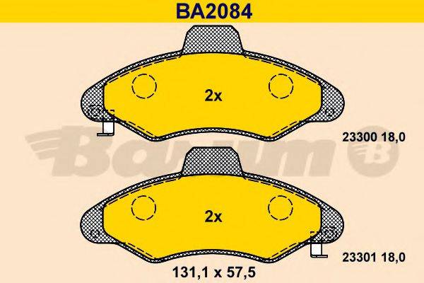 BARUM BA2084 Комплект тормозных колодок, дисковый тормоз