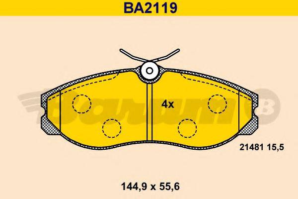 BARUM BA2119 Комплект тормозных колодок, дисковый тормоз