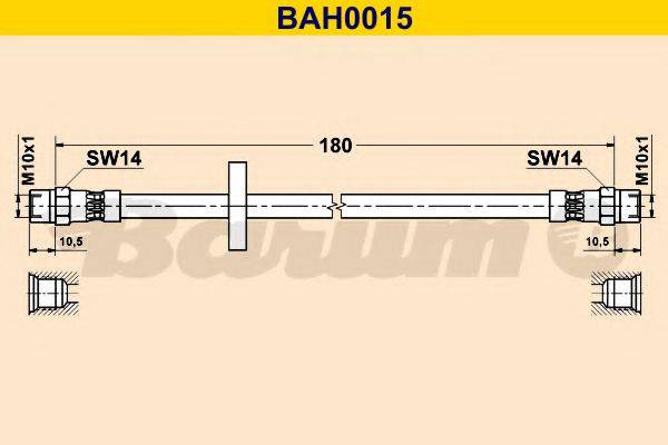 Гальмівний шланг BARUM BAH0015