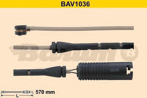 Сигналізатор, знос гальмівних колодок BARUM BAV1036