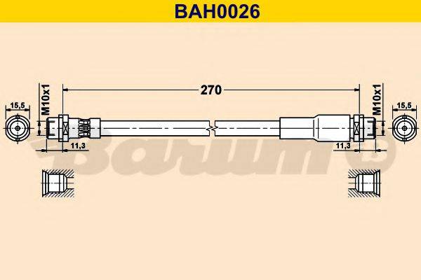 Гальмівний шланг BARUM BAH0026