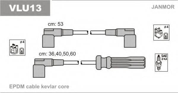 JANMOR VLU13 Комплект проводов зажигания