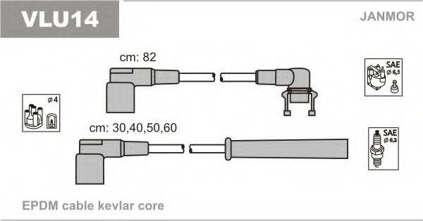 JANMOR VLU14 Комплект проводов зажигания