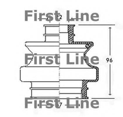 Пильовик, приводний вал FIRST LINE FCB2305