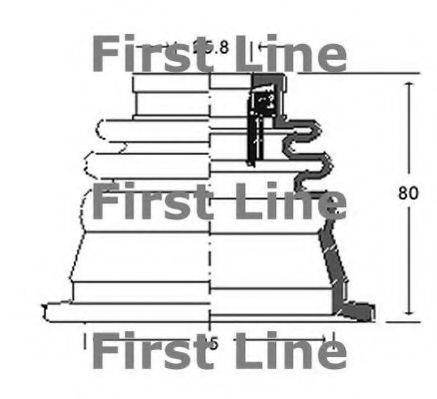 FIRST LINE FCB2686 Пильовик, приводний вал