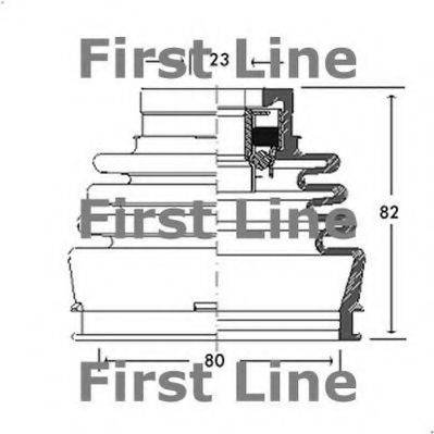 FIRST LINE FCB2689 Пильовик, приводний вал