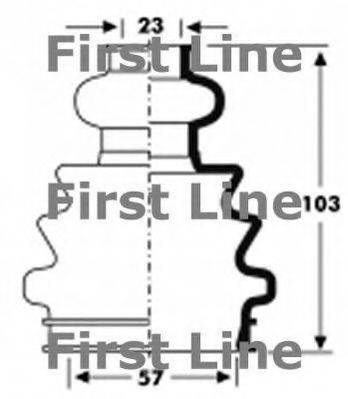 Пильовик, приводний вал FIRST LINE FCB2803