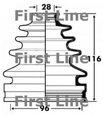 FIRST LINE FCB2874 Пильовик, приводний вал