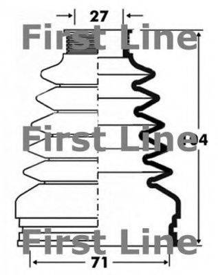 FIRST LINE FCB2878 Пильовик, приводний вал