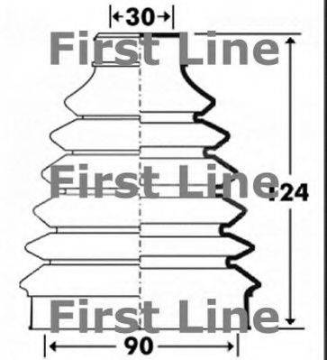FIRST LINE FCB2898 Пильовик, приводний вал