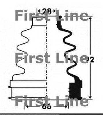 FIRST LINE FCB2900 Пильовик, приводний вал