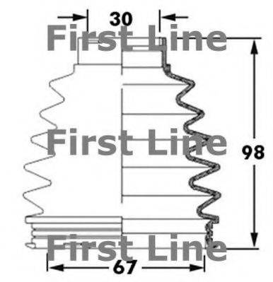 FIRST LINE FCB6003 Пильовик, приводний вал