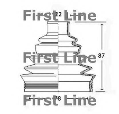 FIRST LINE FCB2285 Пыльник, приводной вал