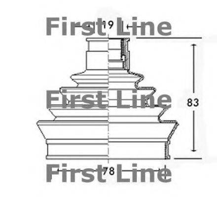 Пильовик, приводний вал FIRST LINE FCB2344