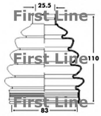 FIRST LINE FCB2363 Пыльник, приводной вал