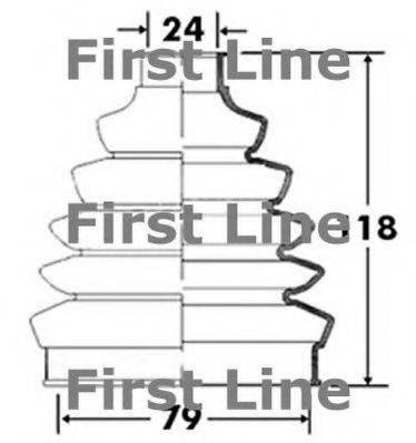 FIRST LINE FCB2366 Пильовик, приводний вал