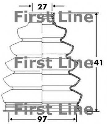 FIRST LINE FCB2372 Пильовик, приводний вал