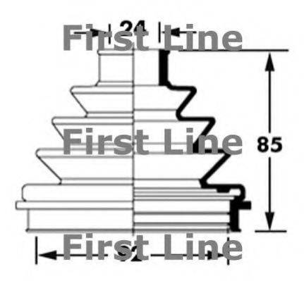 FIRST LINE FCB2373 Пильовик, приводний вал