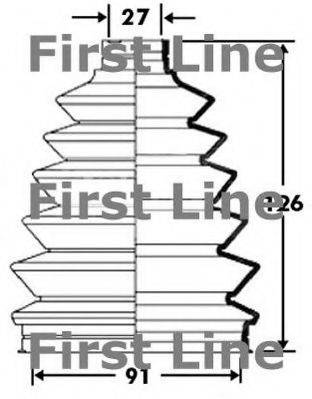 Пильовик, приводний вал FIRST LINE FCB2378