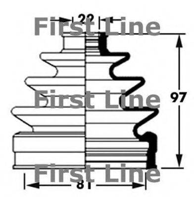 Пильовик, приводний вал FIRST LINE FCB2380