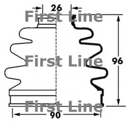 FIRST LINE FCB2398 Пильовик, приводний вал