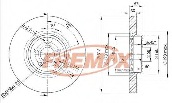 Тормозной диск FREMAX BD-0035
