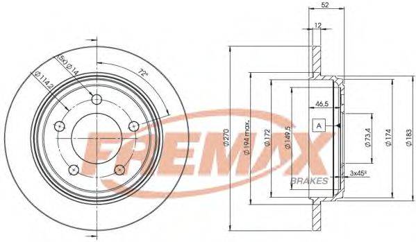 гальмівний диск FREMAX BD-5356