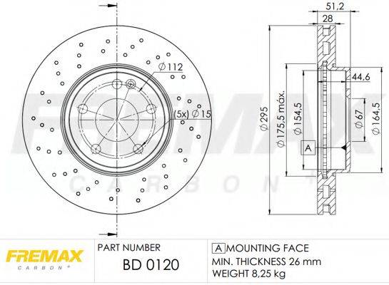 гальмівний диск FREMAX BD-0120