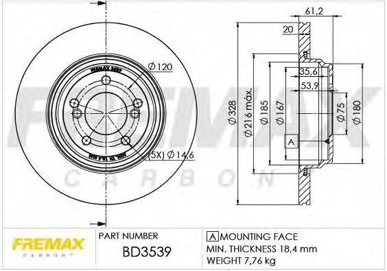 Тормозной диск FREMAX BD-3539