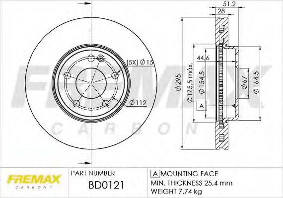 FREMAX BD0121 Тормозной диск