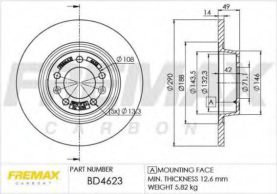 FREMAX BD4623 Тормозной диск