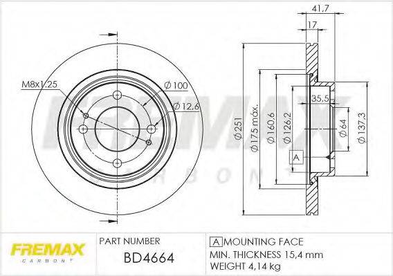 Тормозной диск FREMAX BD-4664