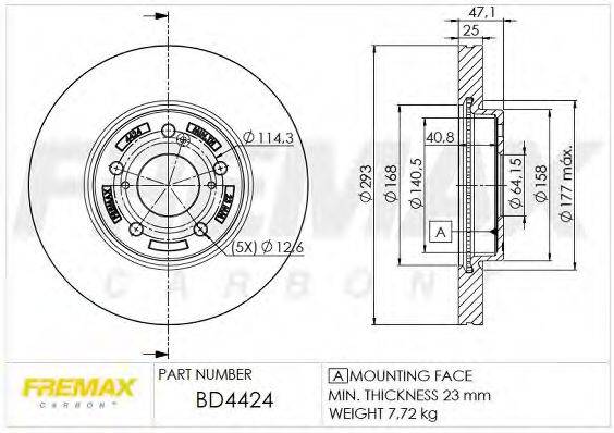 Тормозной диск FREMAX BD-4424