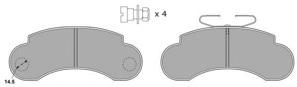 Комплект гальмівних колодок, дискове гальмо FREMAX FBP-0795