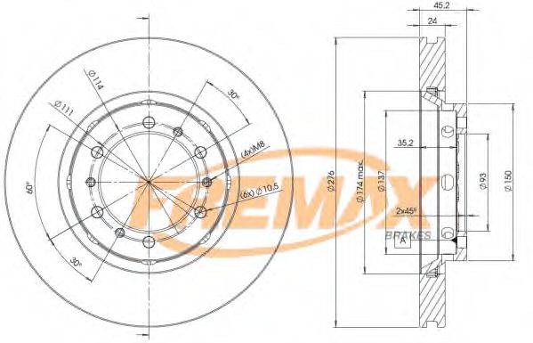 Тормозной диск FREMAX BD-7042