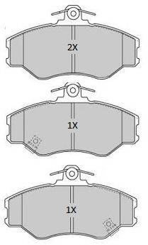 Комплект гальмівних колодок, дискове гальмо FREMAX FBP-1908