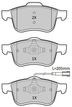 FREMAX FBP1935 Комплект тормозных колодок, дисковый тормоз