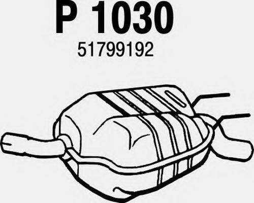 FENNO P1030 Глушник вихлопних газів кінцевий