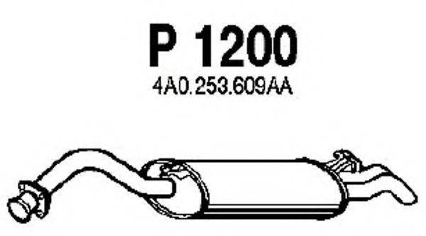 Глушник вихлопних газів кінцевий FENNO P1200