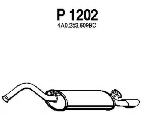 Глушник вихлопних газів кінцевий FENNO P1202