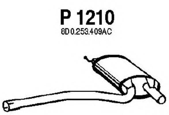 FENNO P1210 Средний глушитель выхлопных газов