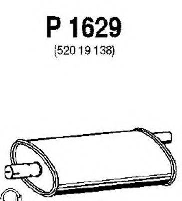 Середній глушник вихлопних газів FENNO P1629