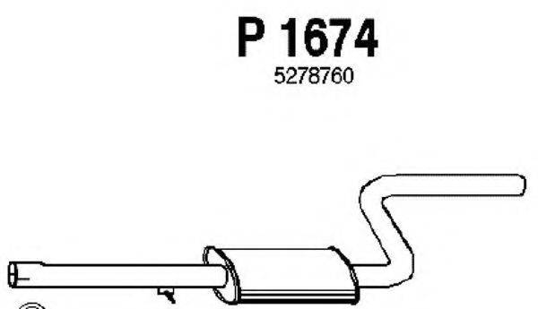 FENNO P1674 Средний глушитель выхлопных газов