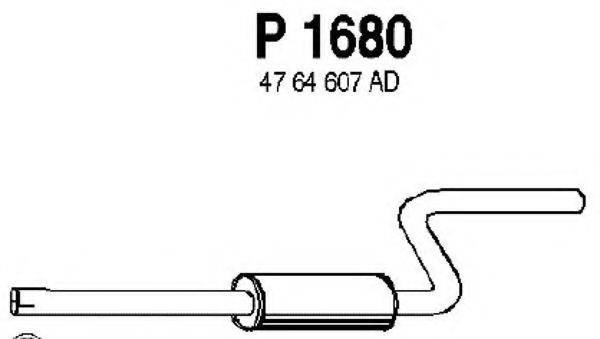 FENNO P1680 Средний глушитель выхлопных газов